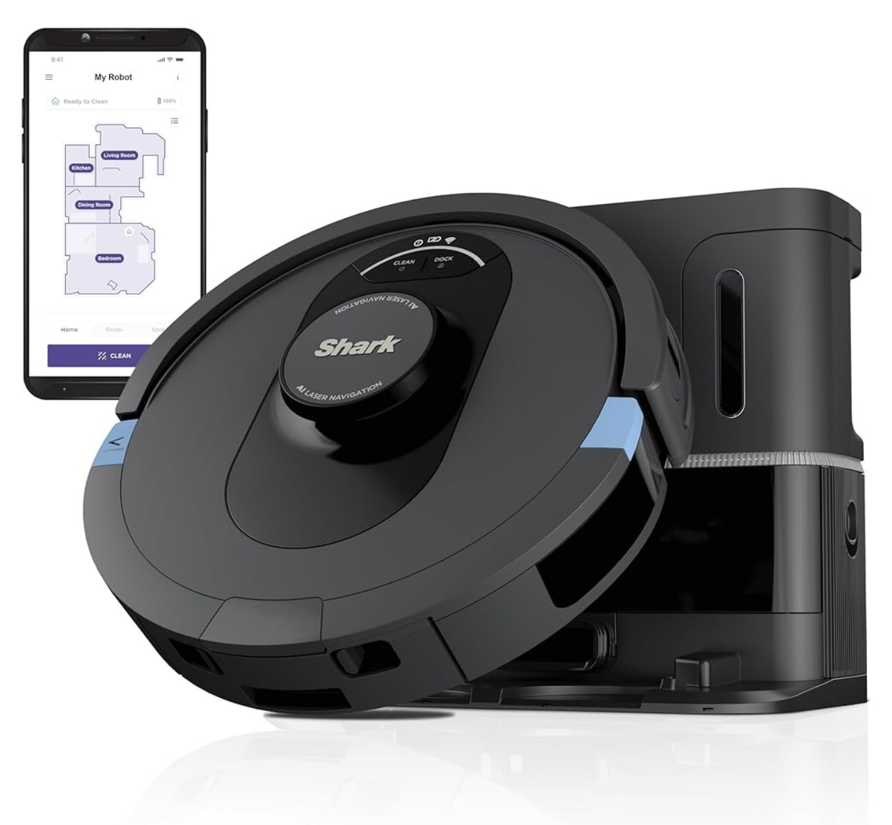 Shark AV2501S AI Ultra Robot Vacuum, with Matrix Clean, Home Mapping